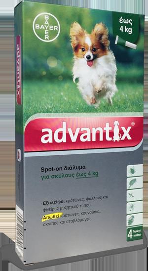 Advantix Spot On 1-4 kg, 4 x 0.4 ml