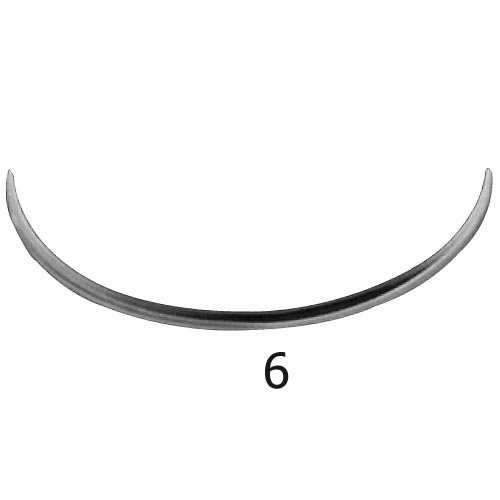 Suture needles, round, 1/2 circle, 1.1 x 54 mm