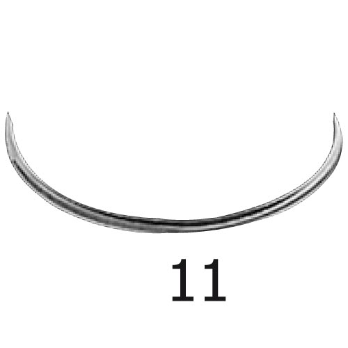 Suture needles, round, 1/2 circle, 0.8 x 34 mm