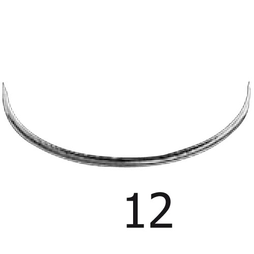 Suture needles, round, 1/2 circle, 0.8 x 30 mm