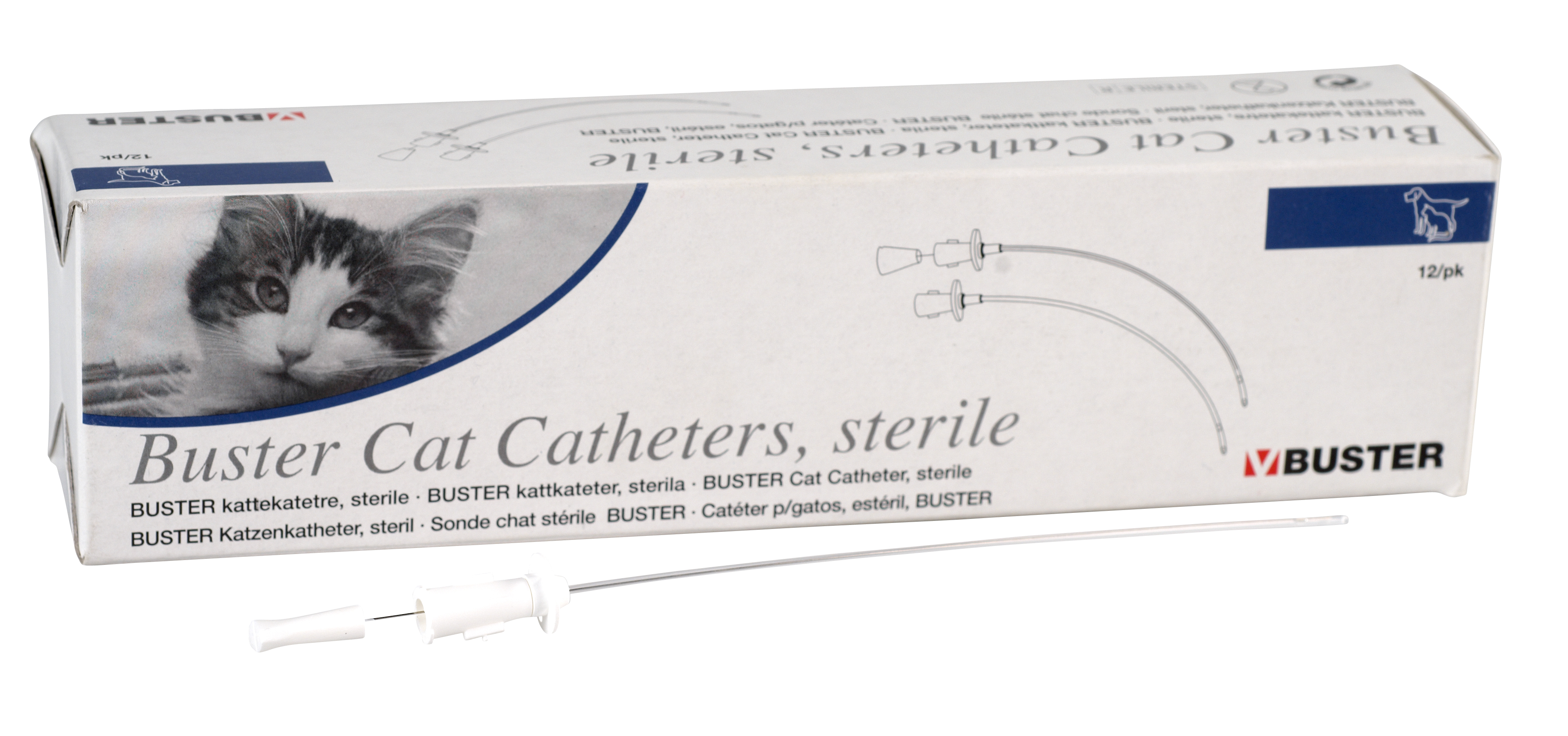 BUSTER cat catheter w/stylet sterile, 1.3 x 130 mm