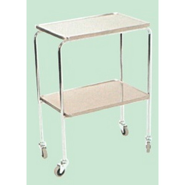 Intrument table stainless 45x60cm with tray, height 82cm