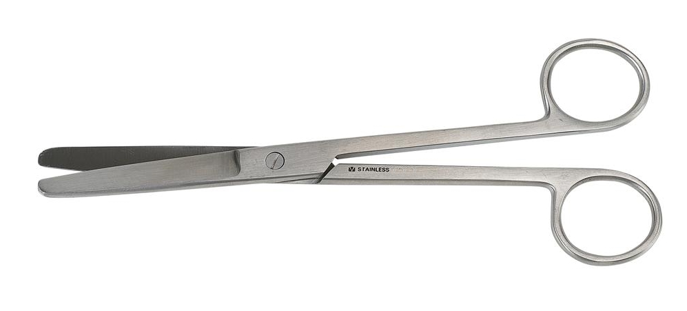 Scissors straight 16 cm blunt/blunt, standard quality