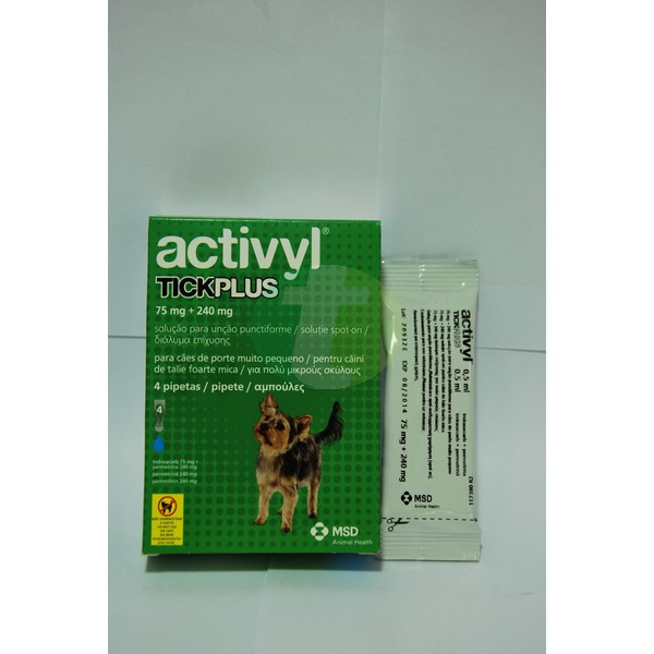 Activyl Tick Plus for very small dogs 1.2-5 kg, 4 pipettes