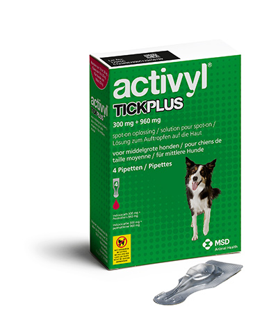 Activyl Tick Plus Medium Dog 10-20 kg, 4 pipettes