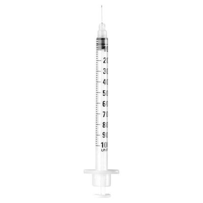 Disposable insulin syringes 1 ml Rays Inj/Light, needle 27G x 1/2"