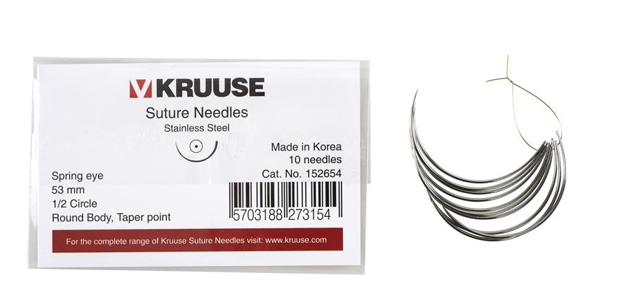 Suture needles cutting 53 mm, 1/2 circle
