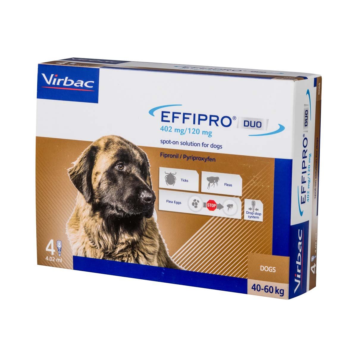Effipro DUO Spot On Dog Χ-Large(40-60kg), 4 pipettes