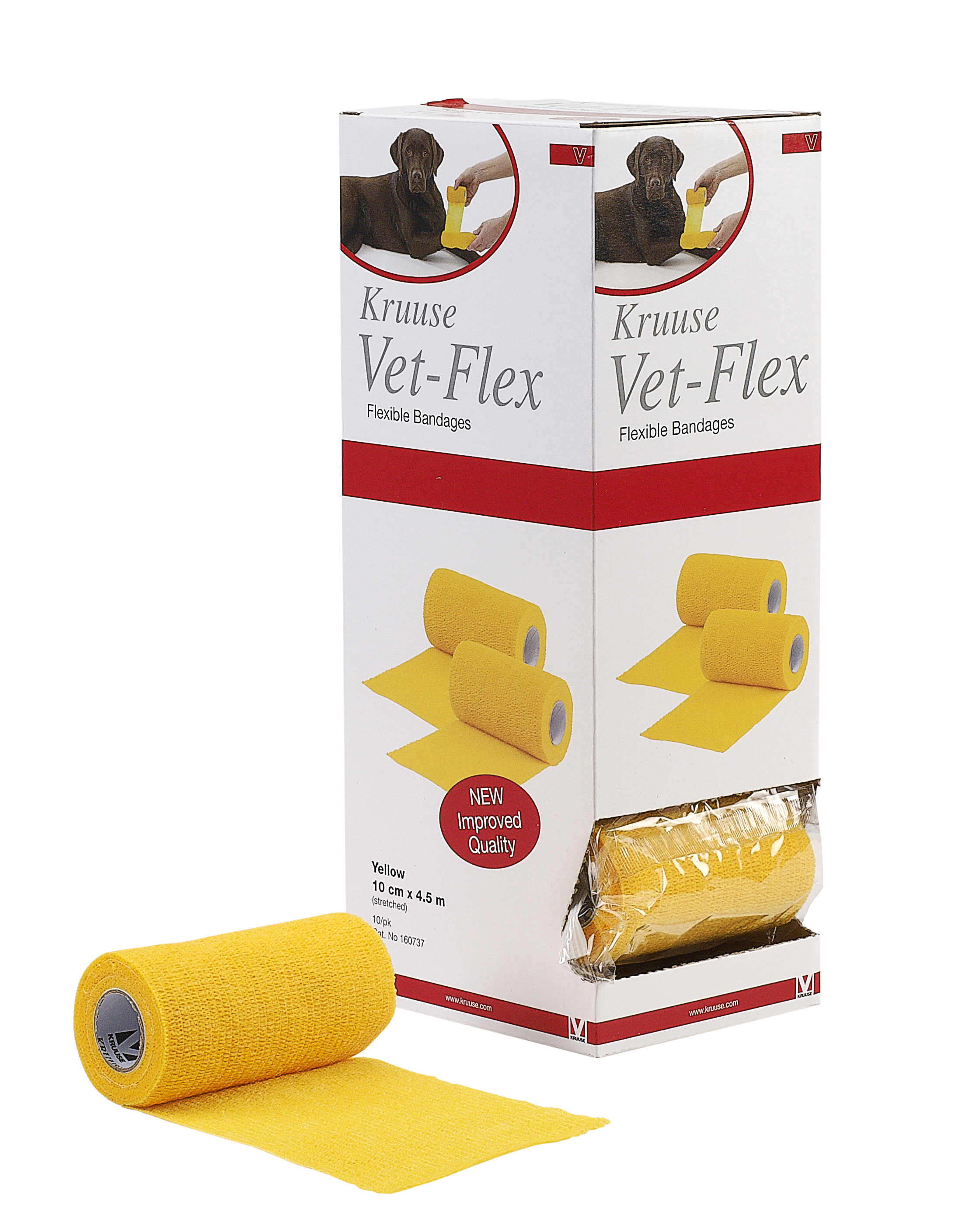 Vet-Flex 10 cm x 4.5 m, κίτρινο