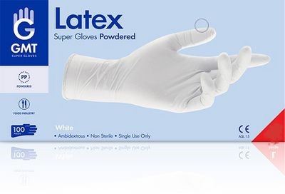Γάντια Latex GMT με πούδρα, Small, CE