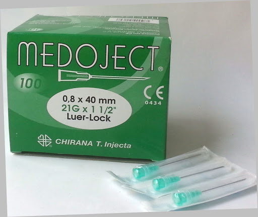 Βελόνες μιας χρήσης Medoject, 21G x 1 1/2" (0.8 x 38 mm)