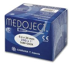 Βελόνες μιας χρήσης Medoject, 23G x 1" (0.6 x 25 mm)