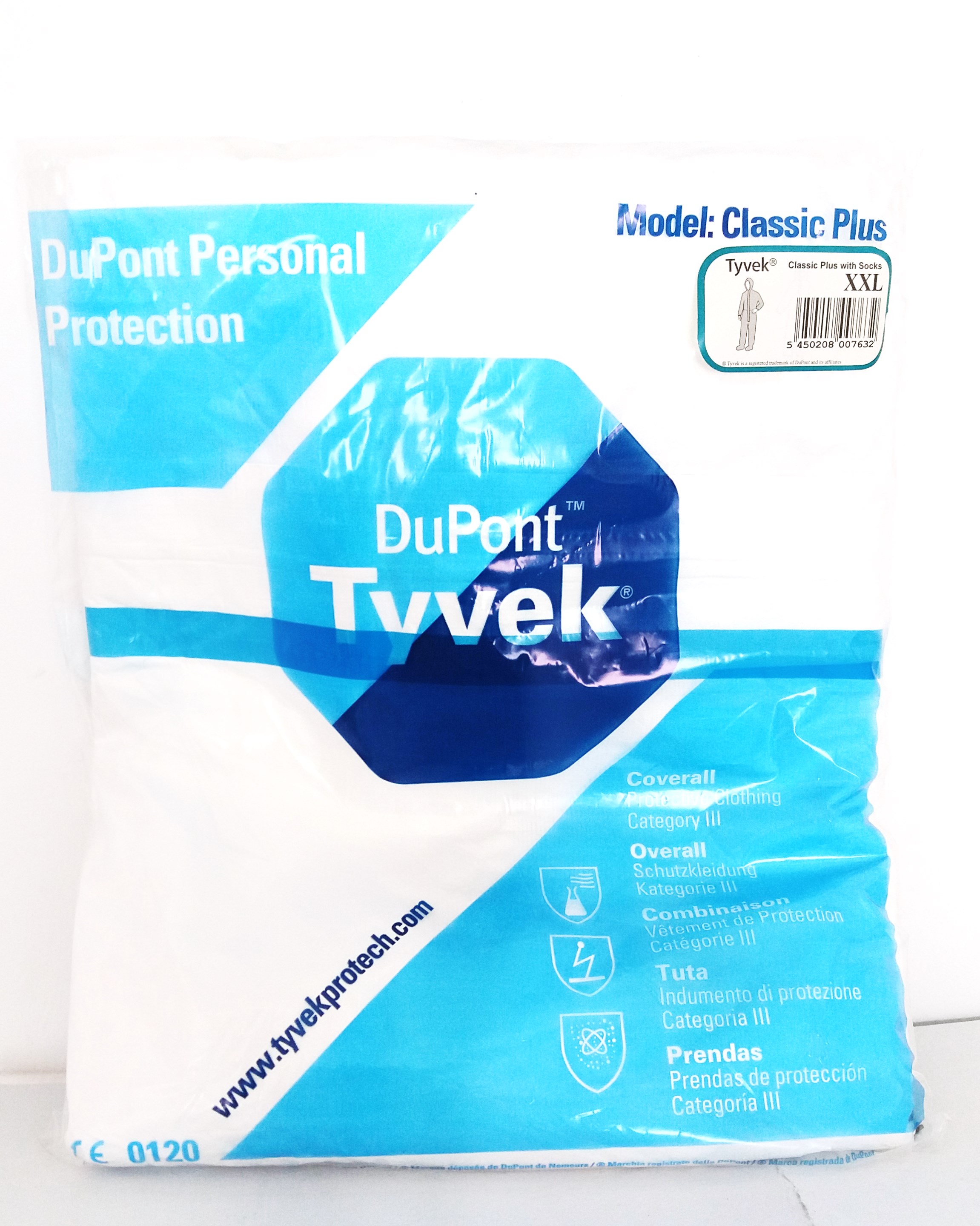 Coverall Tyvek Classic Plus with socks, XX-Large