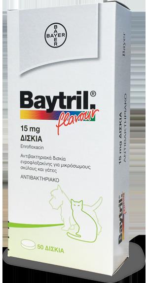Baytril Flavour Tabs 15 mg, 50 tabs