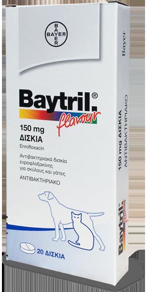 Baytril Flavour Tabs 150 mg, 20 tabs