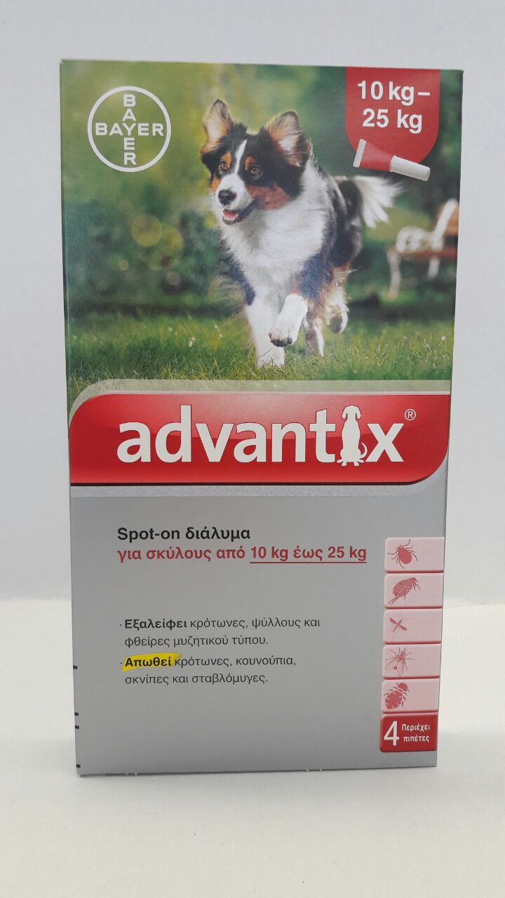 Advantix Spot On 10-25 kg, 4 x 2.5 ml