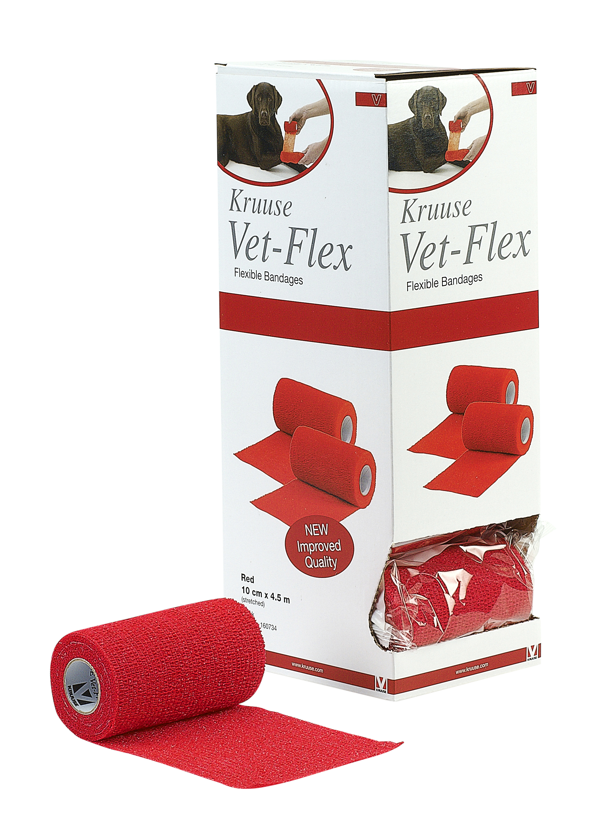 Vet-Flex 10 cm x 4.5 m, κόκκινο