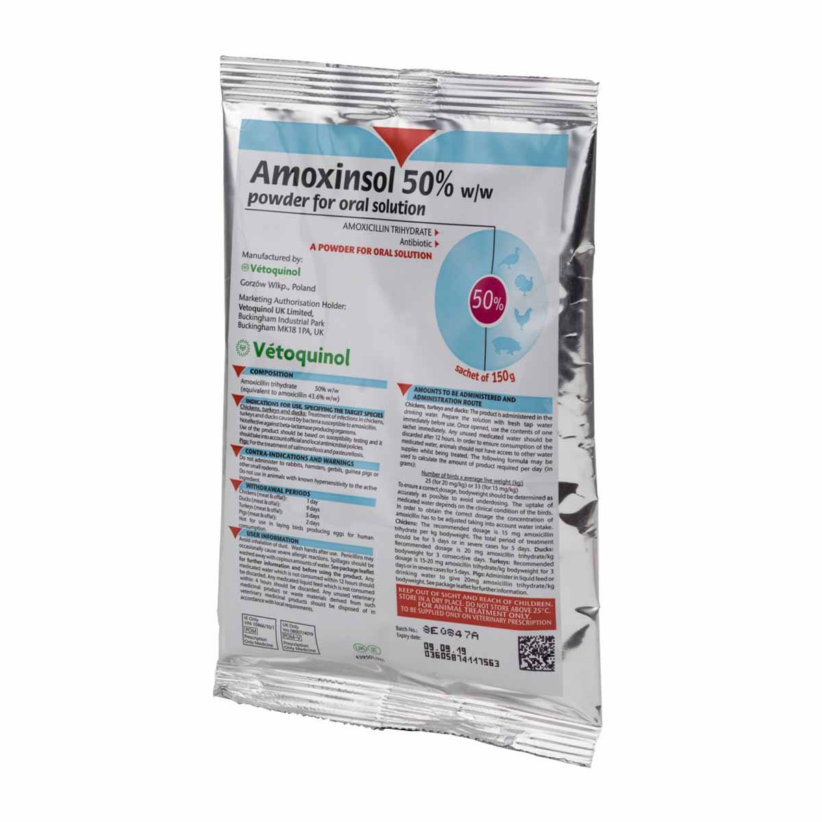 Amoxinsol 50, 150 gr
