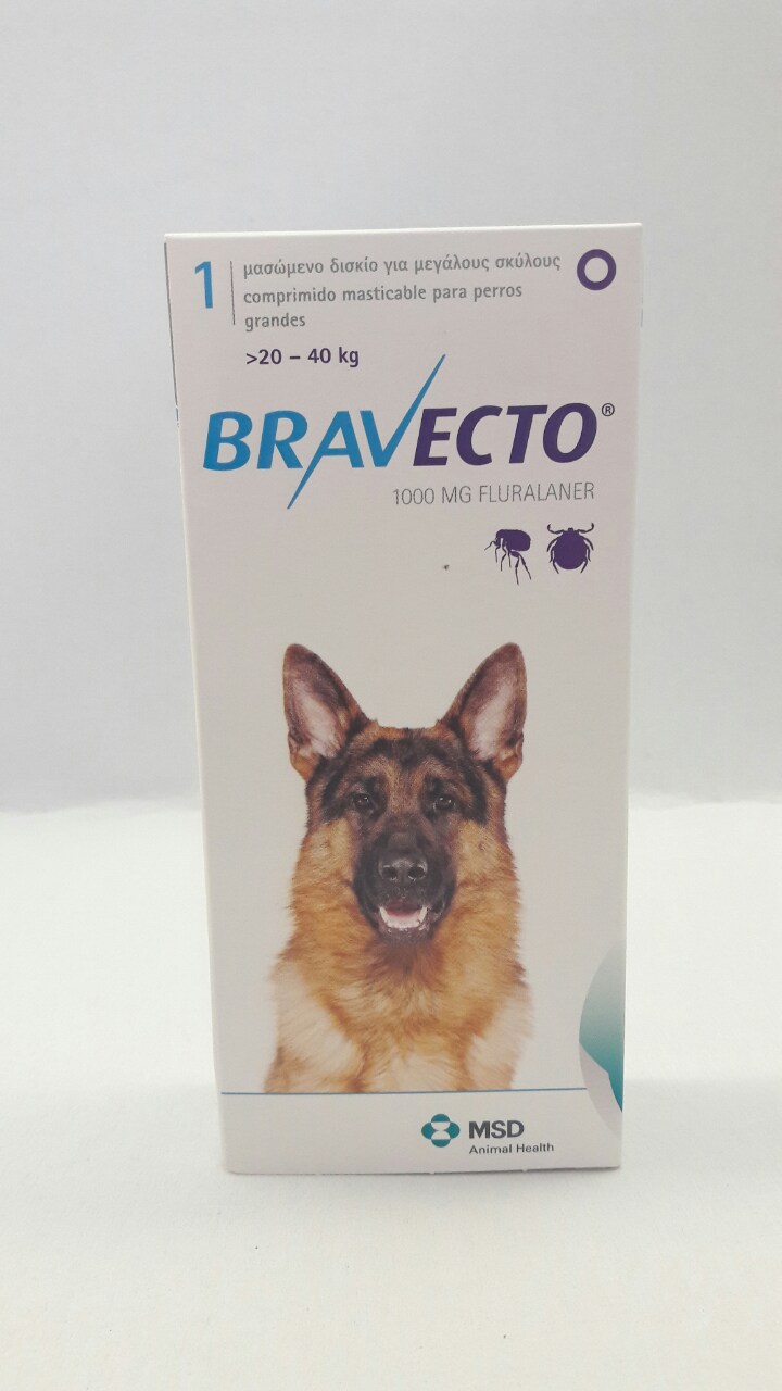 Bravecto 1000 mg 20-40 kg, 1 tab