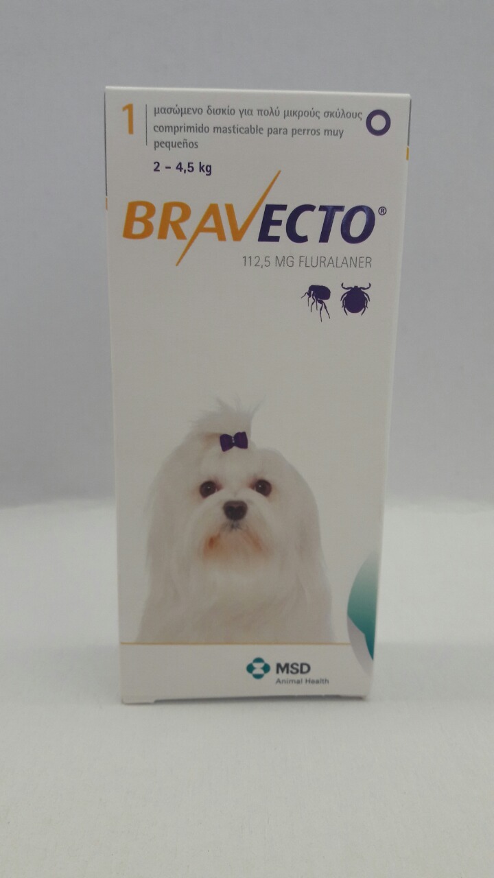 Bravecto 112.5 mg 2-4.5 kg, 1 tab