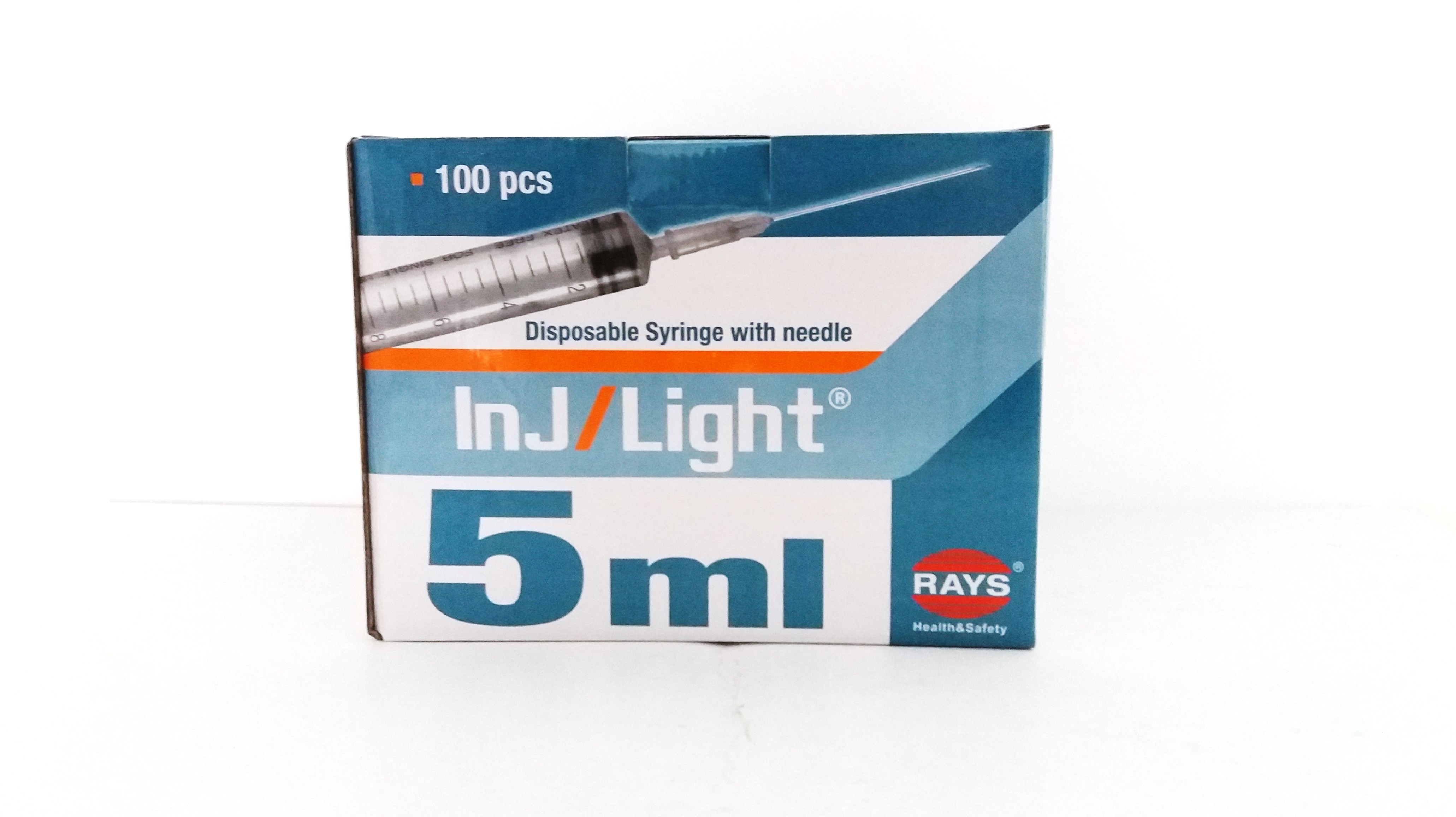 Disposable syringes Rays Inj/Light, 23G x 1", 5 ml